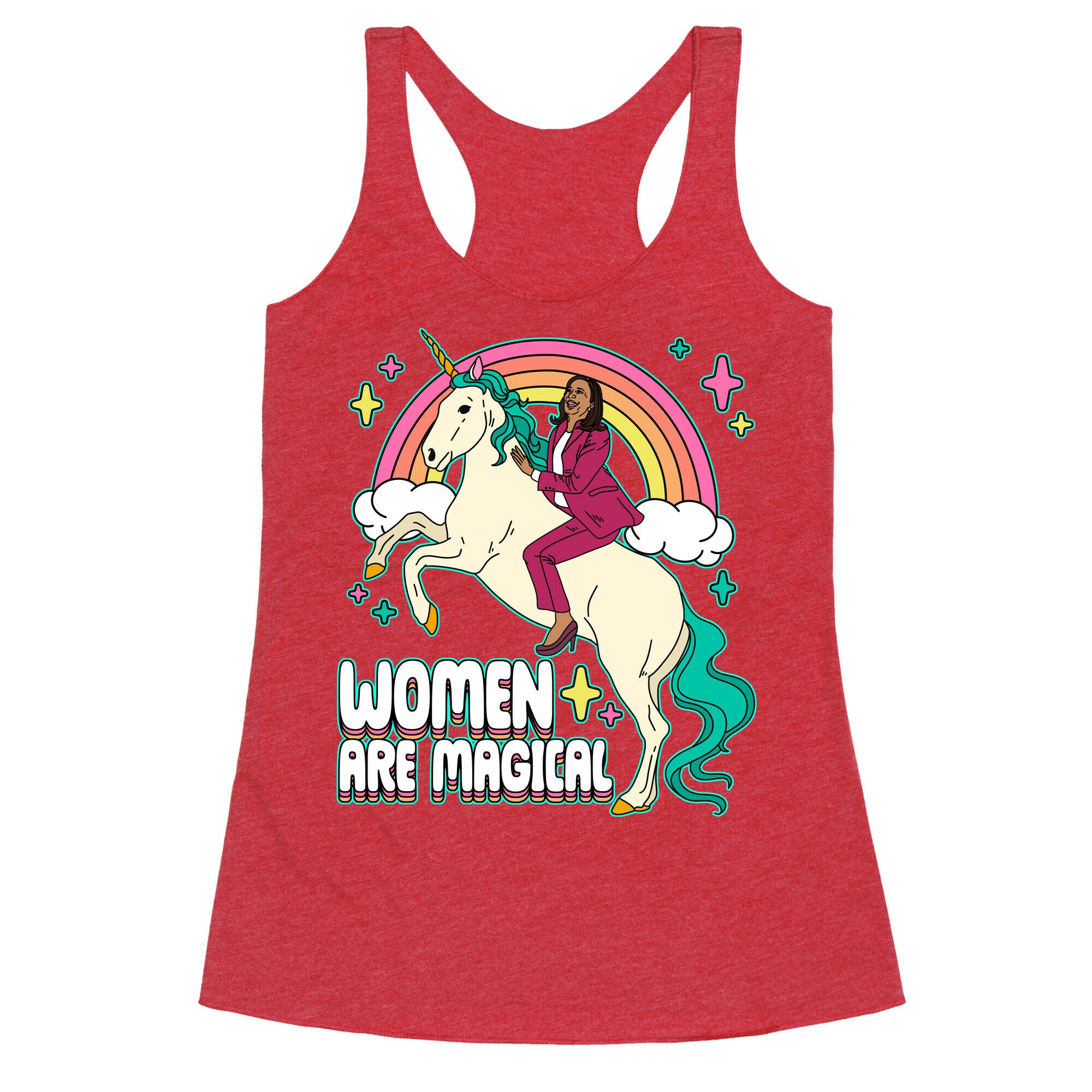 Women are Magical Kamala Harris Unicorn Racerback Tank